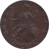 1745 HALFPENNY ( VF ) - Halfpenny - Cambridgeshire Coins