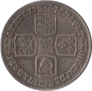 1745 SHILLING ( GVF ) - SHILLING - Cambridgeshire Coins