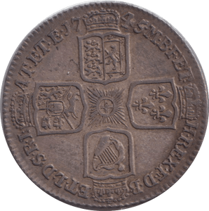 1745 SIXPENCE ( EF ) - SIXPENCE - Cambridgeshire Coins