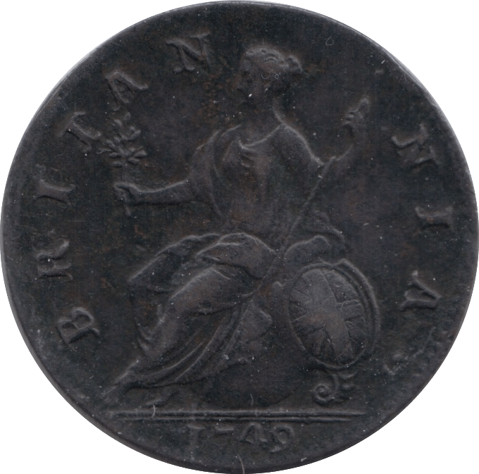 1749 HALFPENNY ( GVF ) - Halfpenny - Cambridgeshire Coins