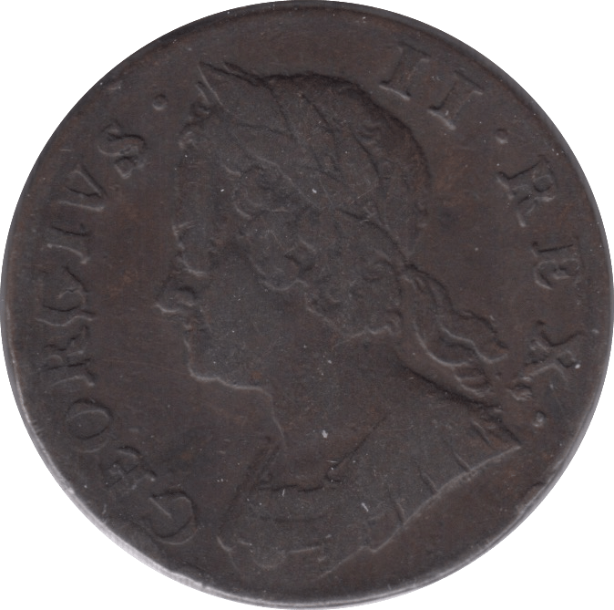 1750 HALFPENNY ( FINE ) - Halfpenny - Cambridgeshire Coins