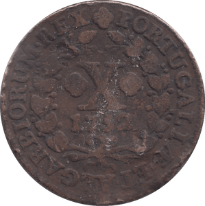 1752 PORTUGAL 10 REIS - WORLD COINS - Cambridgeshire Coins