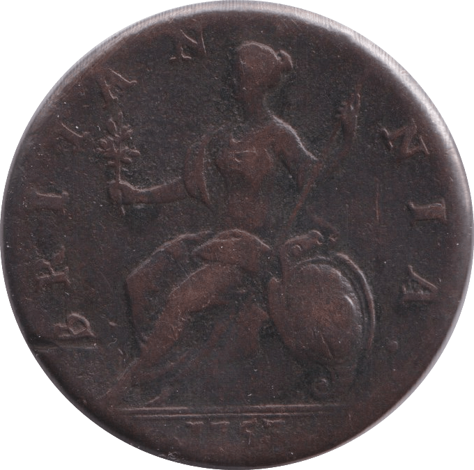 1753 HALFPENNY ( FINE ) - HALFPENNY - Cambridgeshire Coins