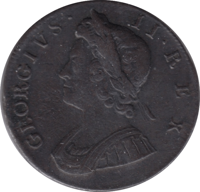 1753 HALFPENNY ( VF ) - Halfpenny - Cambridgeshire Coins