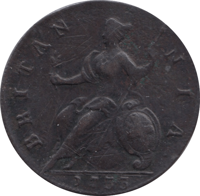 1753 HALFPENNY ( VF ) - Halfpenny - Cambridgeshire Coins