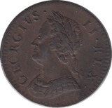 1754 FARTHING ( EF ) - Farthing - Cambridgeshire Coins