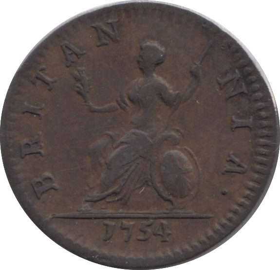 1754 FARTHING ( EF ) - Farthing - Cambridgeshire Coins