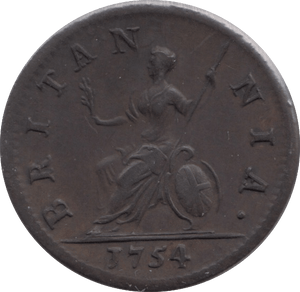 1754 FARTHING ( EF ) - Farthing - Cambridgeshire Coins