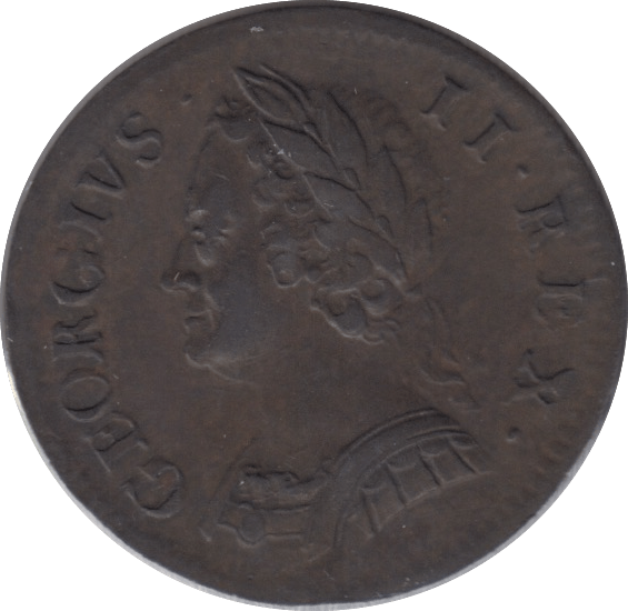 1754 FARTHING ( EF ) - Farthing - Cambridgeshire Coins