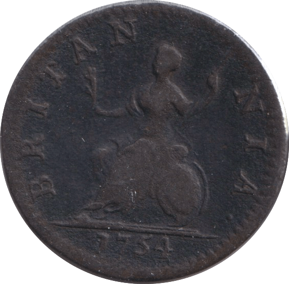 1754 FARTHING ( GF ) - FARTHING - Cambridgeshire Coins