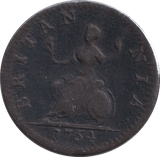 1754 FARTHING ( GF ) - FARTHING - Cambridgeshire Coins