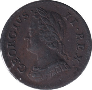 1754 FARTHING ( GVF ) - FARTHING - Cambridgeshire Coins