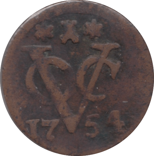 1754 NETHERLANDS DUIT - WORLD COINS - Cambridgeshire Coins