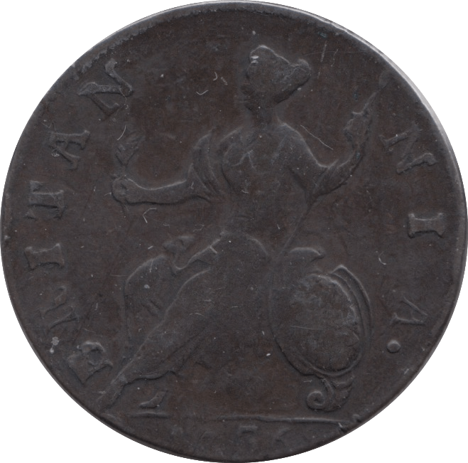 1756 HALFPENNY ( NF ) - Halfpenny - Cambridgeshire Coins