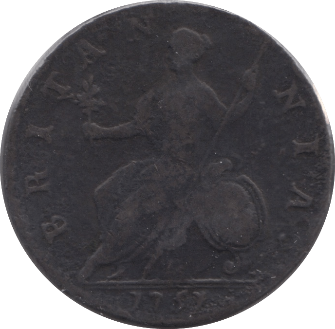 1757 HALFPENNY ( NF ) - Halfpenny - Cambridgeshire Coins