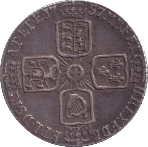 1757 SIXPENCE ( GVF ) - SIXPENCE - Cambridgeshire Coins