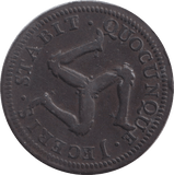 1758 HALFPENNY ISLE OF MAN - WORLD COINS - Cambridgeshire Coins