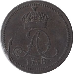 1758 ISLE OF MAN HALFPENNY - WORLD COINS - Cambridgeshire Coins