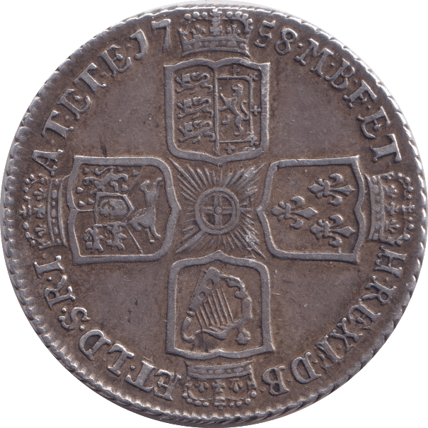 1758 SHILLING ( VF ) - SHILLING - Cambridgeshire Coins