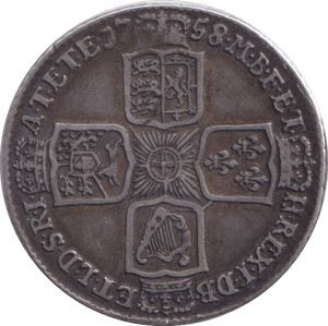 1758 SHILLING ( VF ) - SHILLING - Cambridgeshire Coins