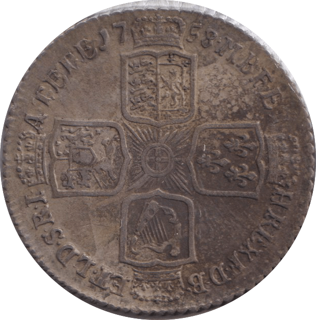 1758 SIXPENCE ( GVF ) - SIXPENCE - Cambridgeshire Coins