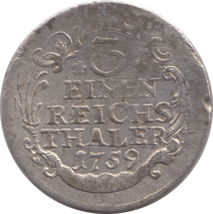 1759 SILVER 1/3 THALER GERMAN STATES - SILVER WORLD COINS - Cambridgeshire Coins