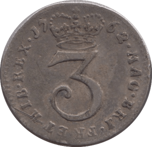 1762 MAUNDY THREE PENCE ( VF ) 3 - MAUNDY THREEPENCE - Cambridgeshire Coins