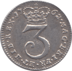 1762 MAUNDY THREEPENCE ( EF ) - MAUNDY THREEPENCE - Cambridgeshire Coins