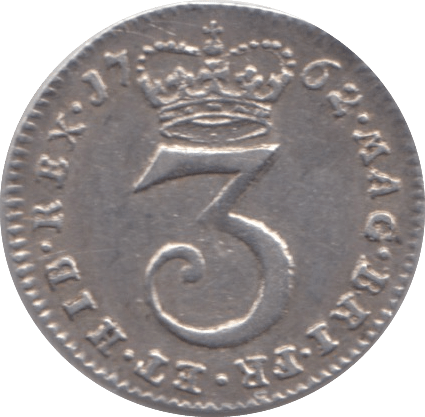 1762 MAUNDY THREEPENCE ( EF ) - MAUNDY THREEPENCE - Cambridgeshire Coins