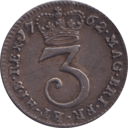 1762 MAUNDY THREEPENCE ( EF ) - MAUNDY THREEPENCE - Cambridgeshire Coins