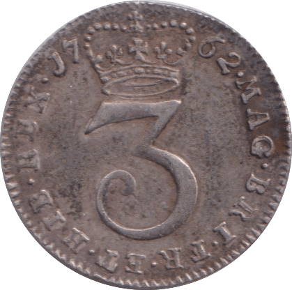 1762 MAUNDY THREEPENCE ( EF ) - MAUNDY THREEPENCE - Cambridgeshire Coins