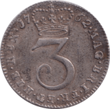 1762 MAUNDY THREEPENCE ( EF ) - MAUNDY THREEPENCE - Cambridgeshire Coins