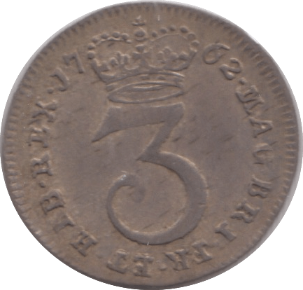 1762 MAUNDY THREEPENCE ( EF ) - MAUNDY THREEPENCE - Cambridgeshire Coins