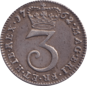 1762 MAUNDY THREEPENCE ( GVF ) - MAUNDY THREEPENCE - Cambridgeshire Coins