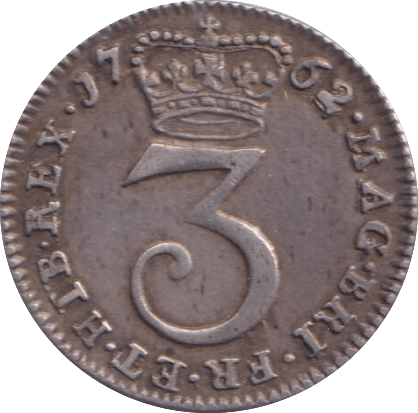 1762 MAUNDY THREEPENCE ( GVF ) - MAUNDY THREEPENCE - Cambridgeshire Coins