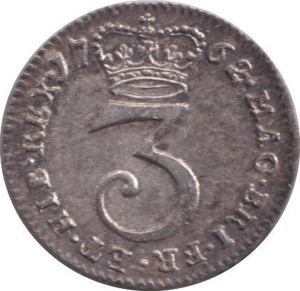 1762 THREEPENCE ( AUNC ) - WORLD COINS - Cambridgeshire Coins