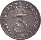 1762 THREEPENCE ( AUNC ) - WORLD COINS - Cambridgeshire Coins