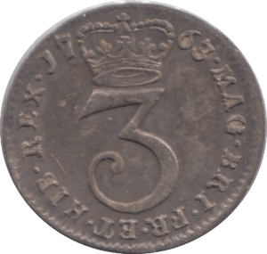 1763 MAUNDY THREEPENCE ( AUNC ) - MAUNDY THREEPENCE - Cambridgeshire Coins