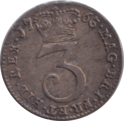 1763 MAUNDY THREEPENCE ( EF ) - MAUNDY THREEPENCE - Cambridgeshire Coins