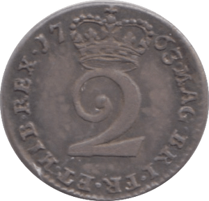 1763 MAUNDY TWOPENCE ( AUNC ) - MAUNDY TWOPENCE - Cambridgeshire Coins