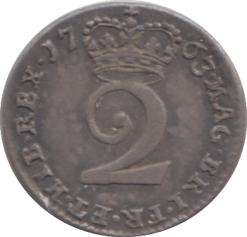 1763 MAUNDY TWOPENCE ( AUNC ) - MAUNDY TWOPENCE - Cambridgeshire Coins