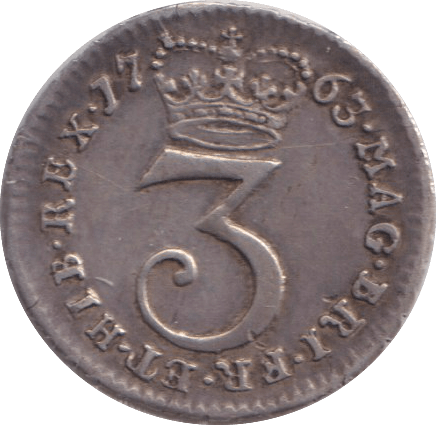 1763 THREEPENCE ( GVF ) - THREEPENCE - Cambridgeshire Coins