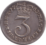 1763 THREEPENCE ( GVF ) - THREEPENCE - Cambridgeshire Coins