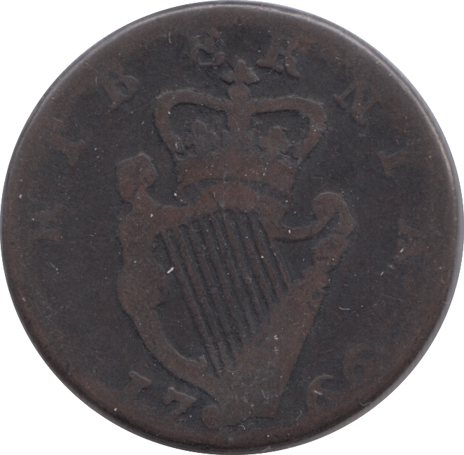 1766 IRELAND HALFPENNY - Farthing - Cambridgeshire Coins