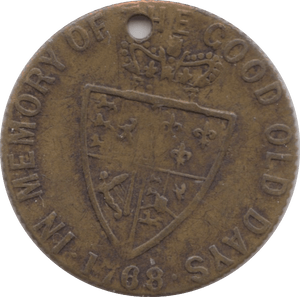 1768 GUINEA GAMING TOKEN - GAMING TOKEN - Cambridgeshire Coins