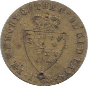 1768 HALF GUINEA GAMING TOKEN - GAMING TOKEN - Cambridgeshire Coins