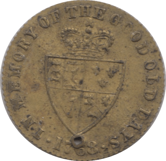 1768 HALF GUINEA GAMING TOKEN - GAMING TOKEN - Cambridgeshire Coins