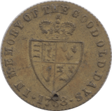 1768 HALF GUINEA GAMING TOKEN - GAMING TOKEN - Cambridgeshire Coins