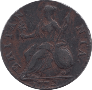 1772 HALFPENNY ( GF ) - WORLD COINS - Cambridgeshire Coins