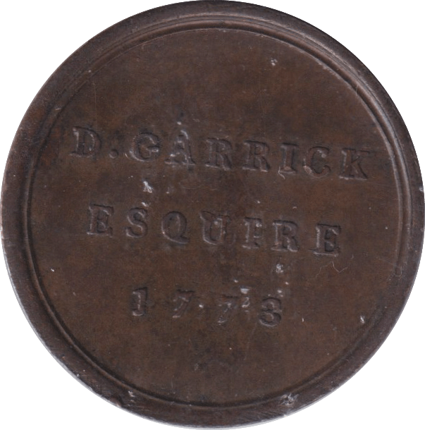 1773 DAVID GARRICK MEDAL - OTHER TOKENS - Cambridgeshire Coins